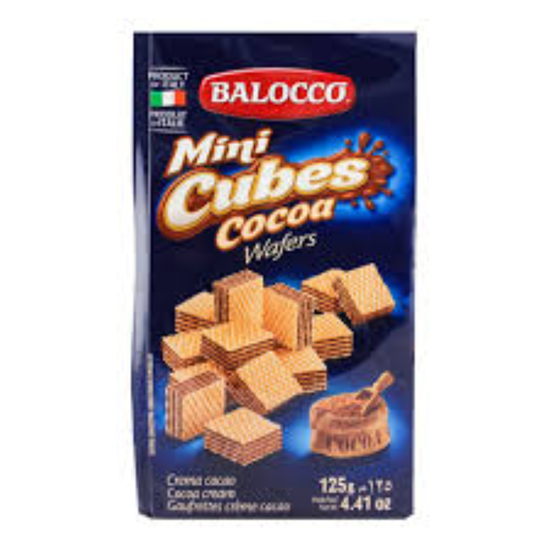 BALOCCO MINI CUBES COCOA WAFERS 125G